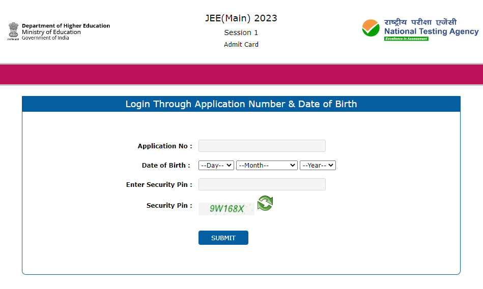 JEE Main 2023 Admit Card : Live and Available